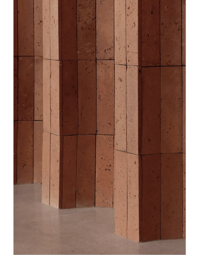 terracotta wall facade tiles Postmodern style